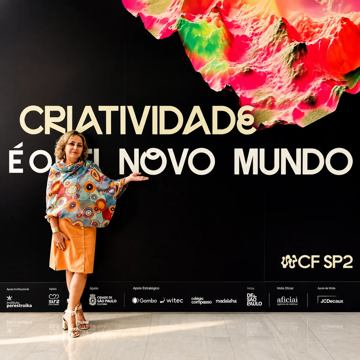 Apresentação em evento de criatividade e desenvolvimento territorial